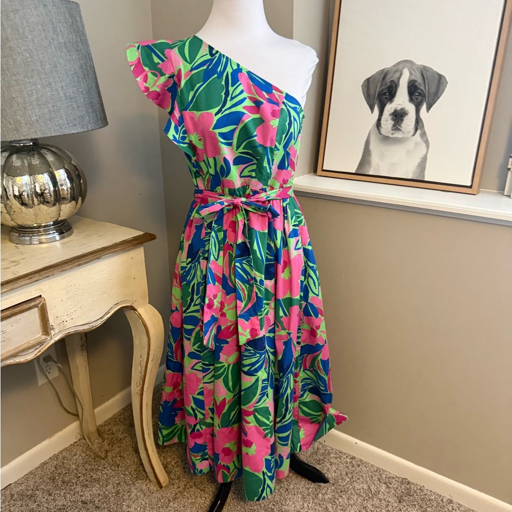 J. Crew Floral One-Shoulder Dress - Picture 3 of 11